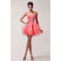 Grace Karin Strapless Watermelon Red Beaded Cocktail Dresses Short CL6077-1